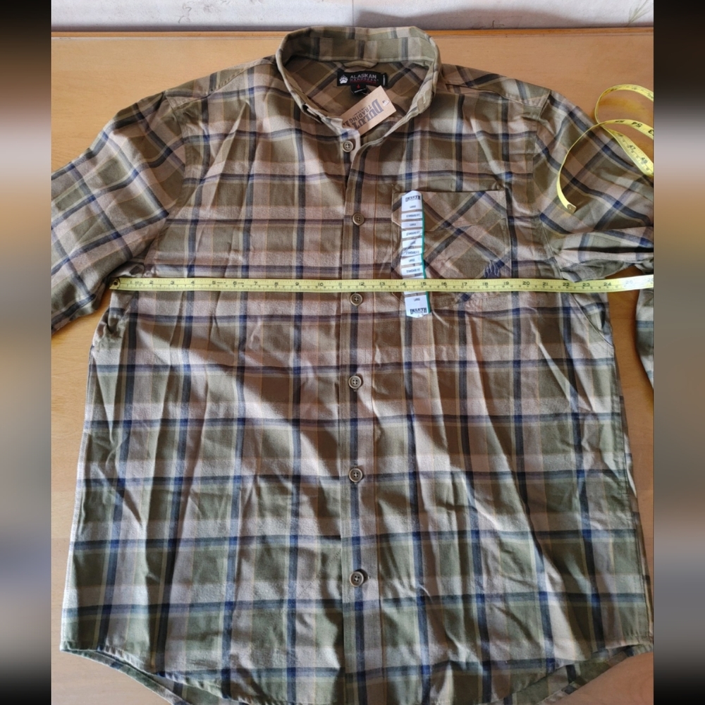 Duluth Trading Co "Alaskan Hardgear" reflective button up shirt NWT